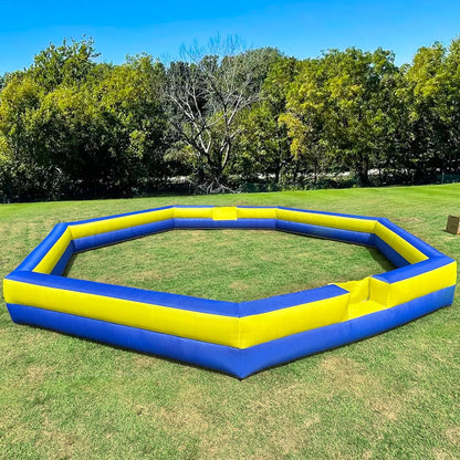 15FT Inflatable Gaga Ball Pit with Gaga Ball - Portable Gagaball Court for Indoor/Outdoor Sports