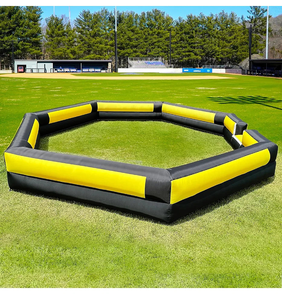 15FT Inflatable Gaga Ball Pit with Gaga Ball - Portable Gagaball Court for Indoor/Outdoor Sports