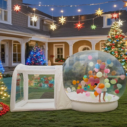 Inflatable Bubble House with Trampoline Blower