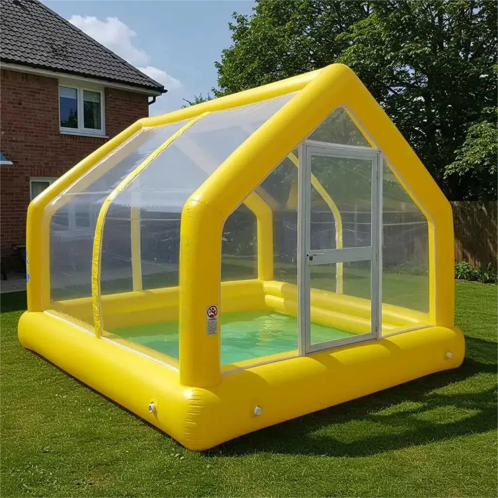 Aufblasbarer Gewächshaus-Pool mit transparenter Kuppel