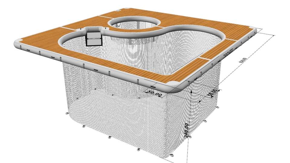 Inflatable Floating Dock Platform with Non Slip Surface 5x5m