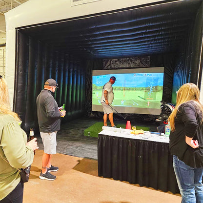 Inflatable Golf Simulator Enclosure Tent With Screen 24 FT