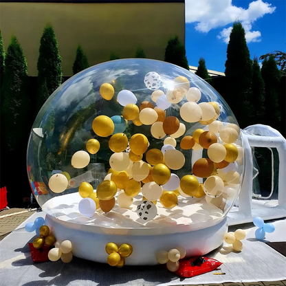 Inflatable Bubble House with Trampoline Blower