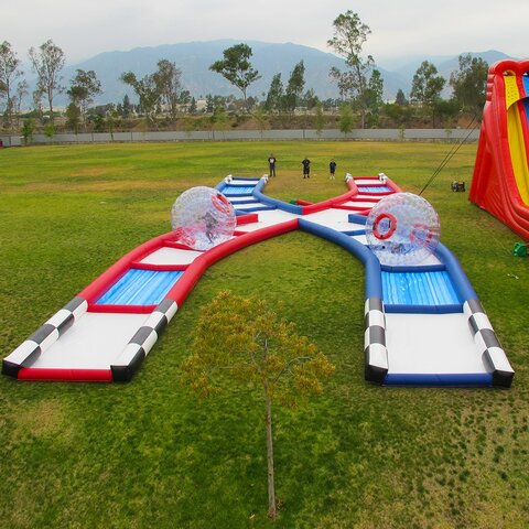 Inflatable Race Track for Human Zorb Ball Fun