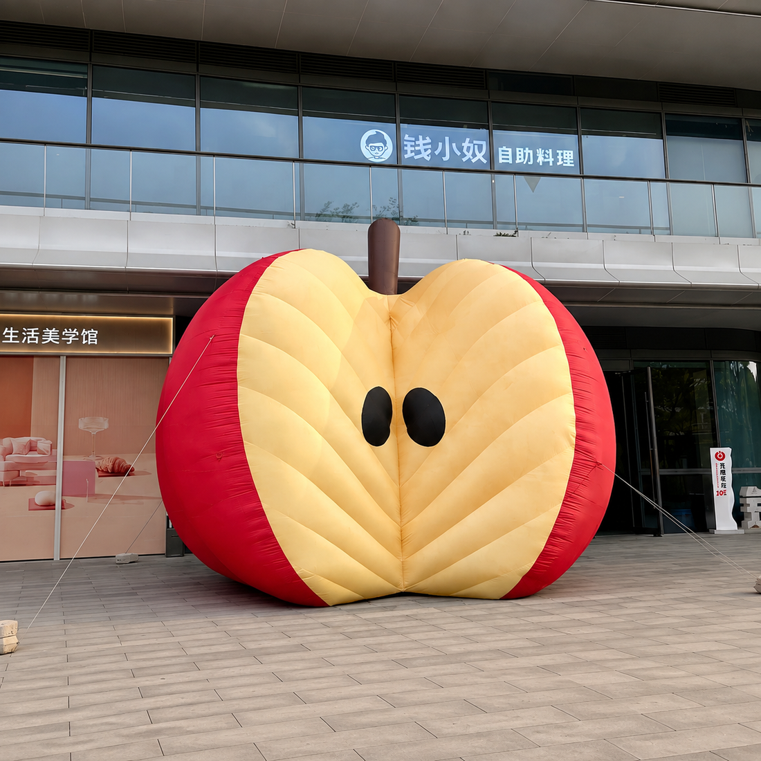 Inflatable Red Apple Display Prop Oxford Material Inflatable