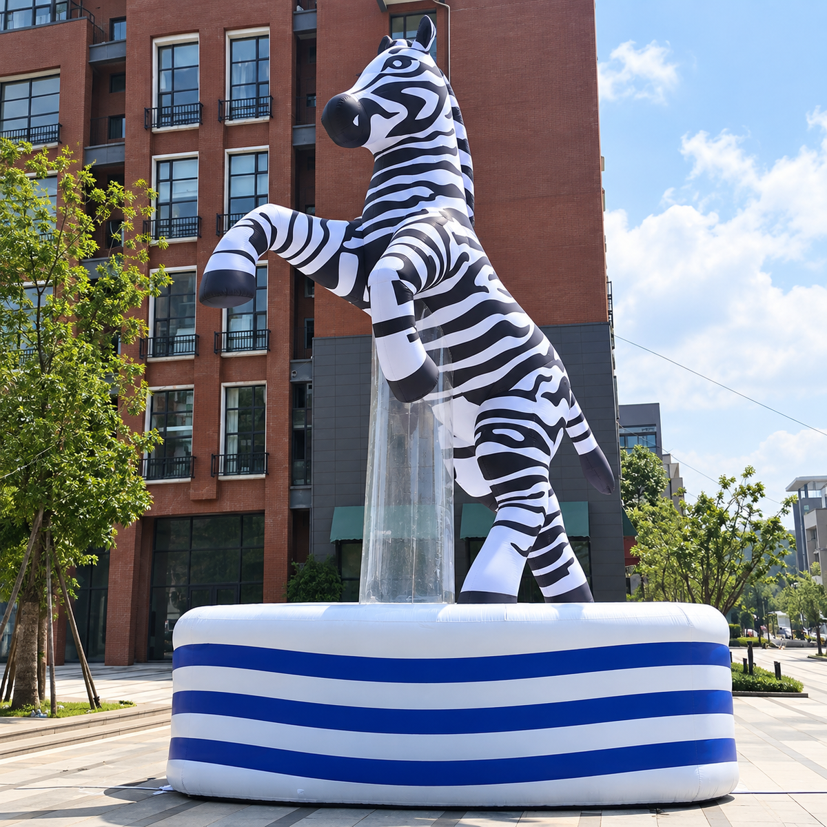 Inflatable Zebra Park Reusable Waterproof Outdoor Display Sculpture