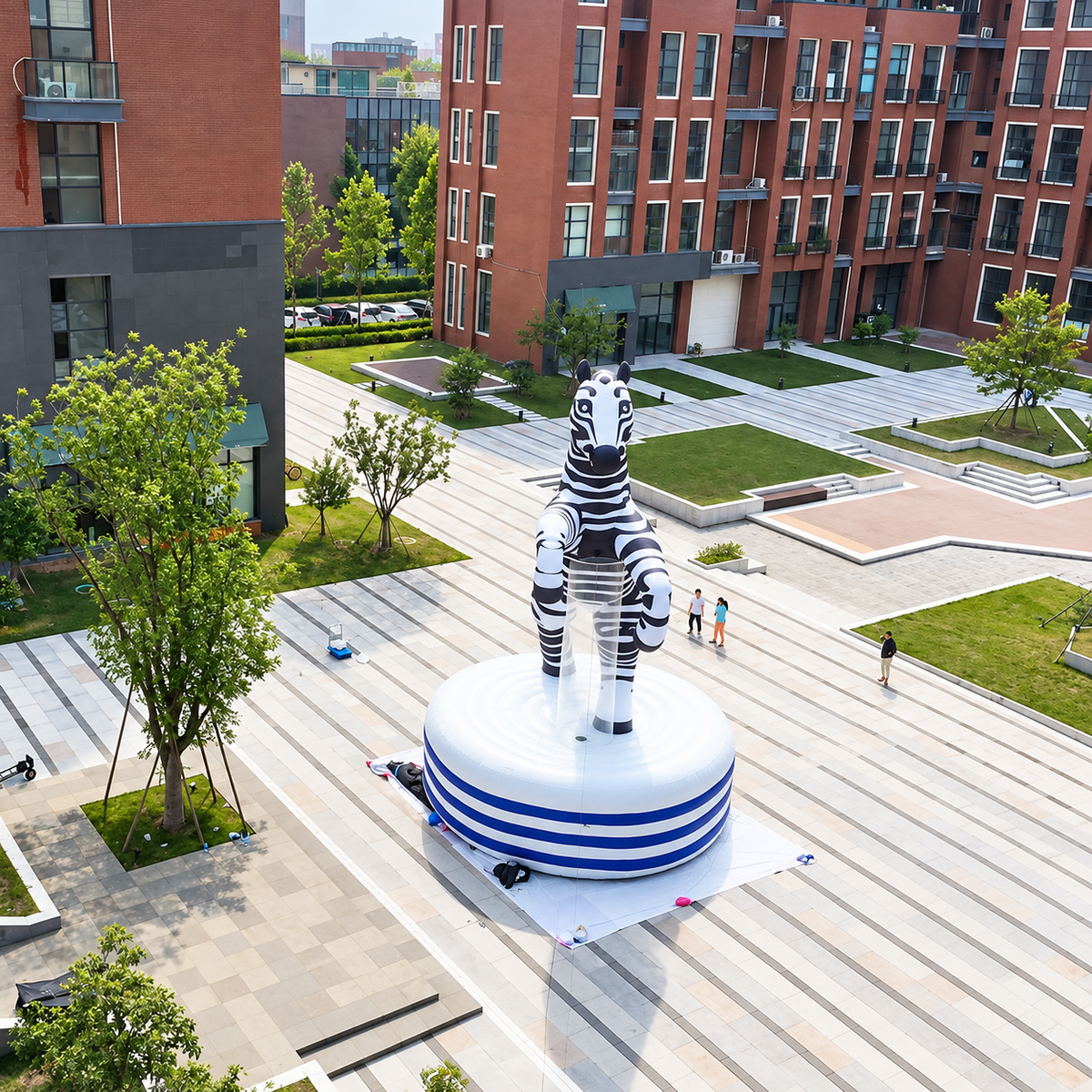 Inflatable Zebra Park Reusable Waterproof Outdoor Display Sculpture