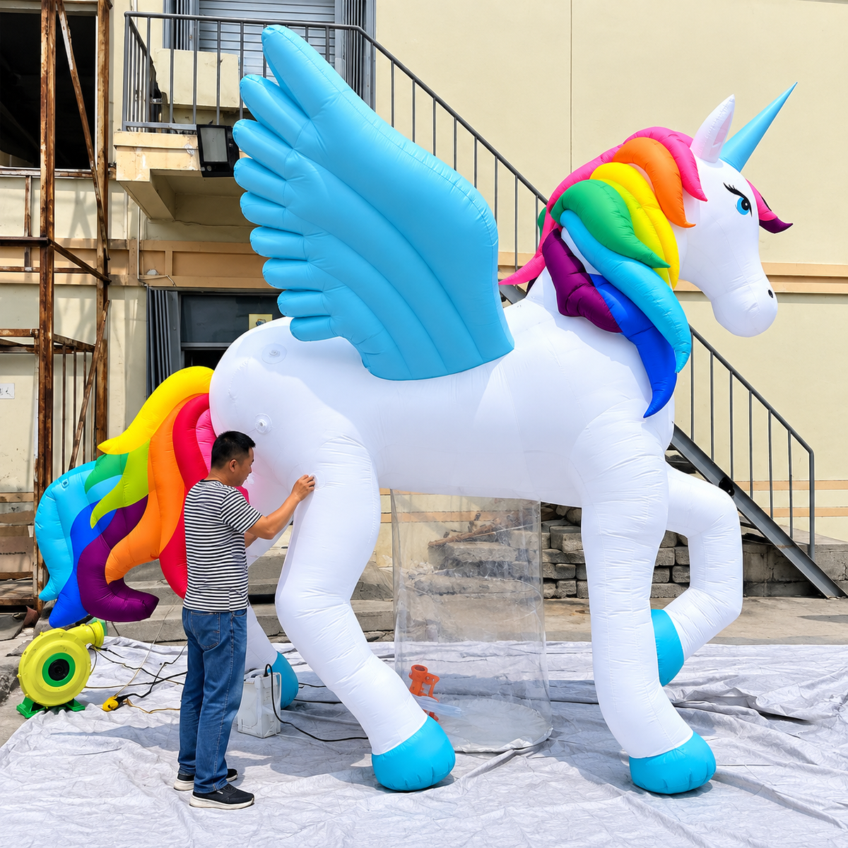 Commercial Giant Inflatable Unicorn Wings Pegasus Prop Display