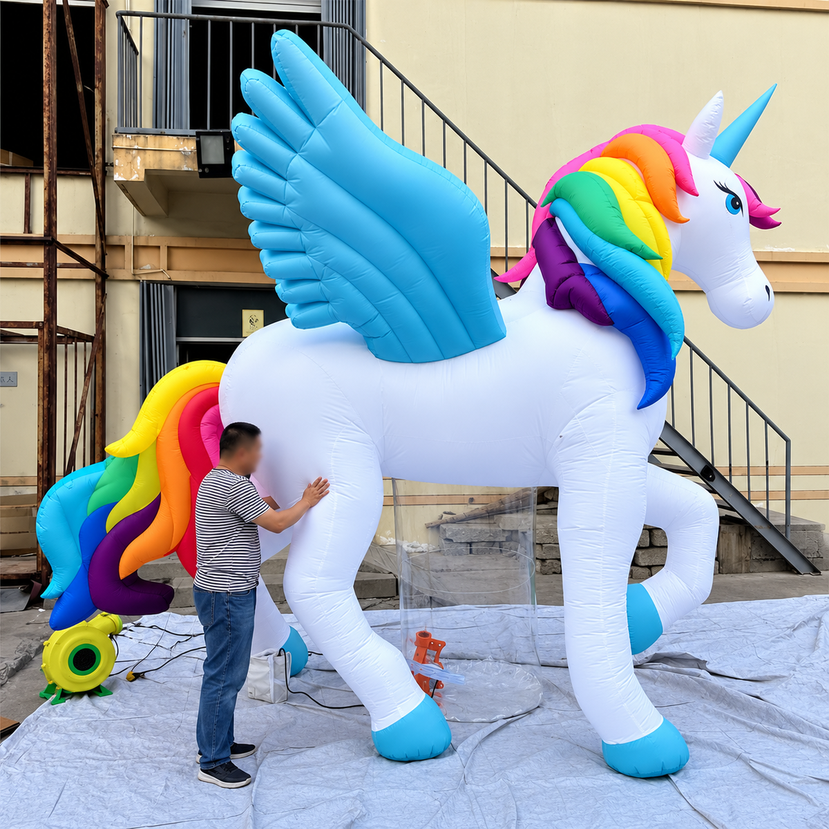 Commercial Giant Inflatable Unicorn Wings Pegasus Prop Display