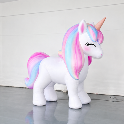 Inflatable Unicorn Display Plush Inflatable Cartoon Unicorn