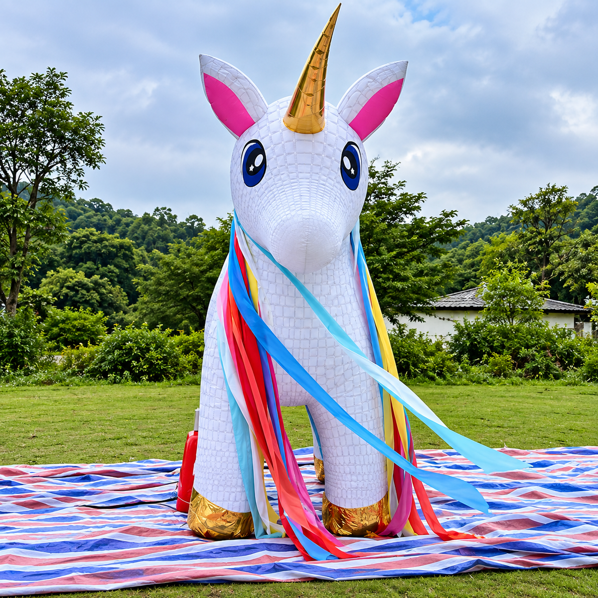 Inflatable Unicorn Mascot Balloon for Outdoor Event Decor
