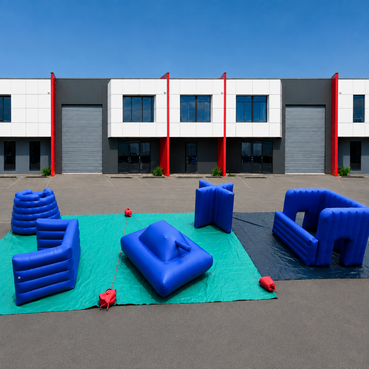 Inflatable Paintball Bunkers for Colorful Competition Field Packages