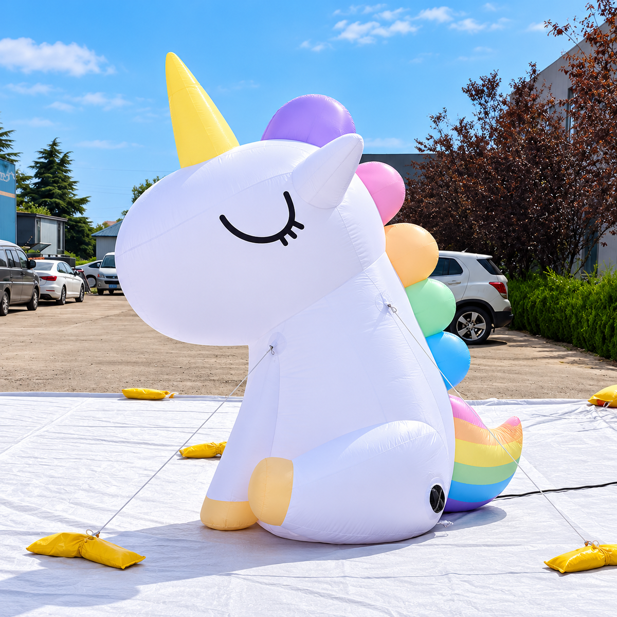 Inflatable Unicorn Mascot for Advertising Events