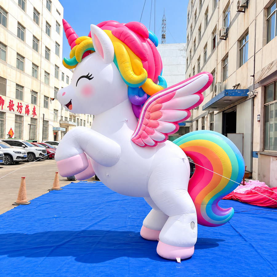 Inflatable Unicorn Display Attraction for Event Rentals