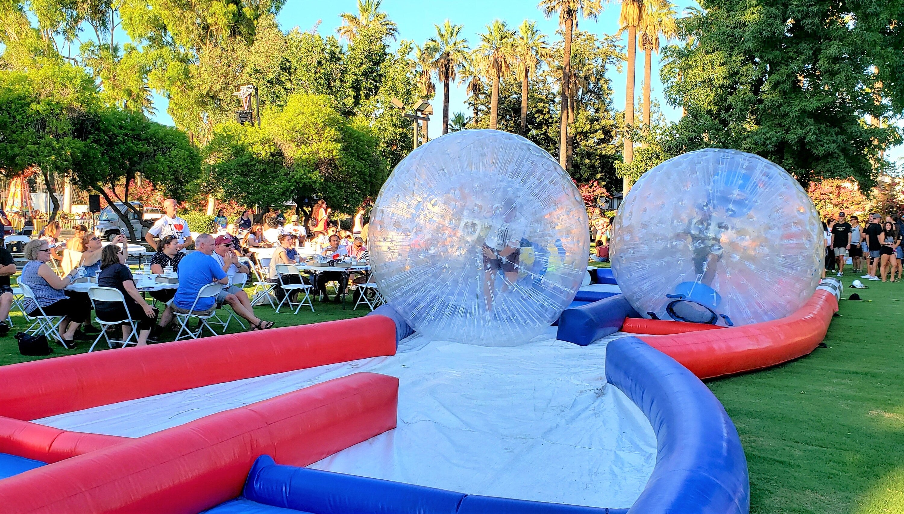 Inflatable Race Track for Human Zorb Ball Fun