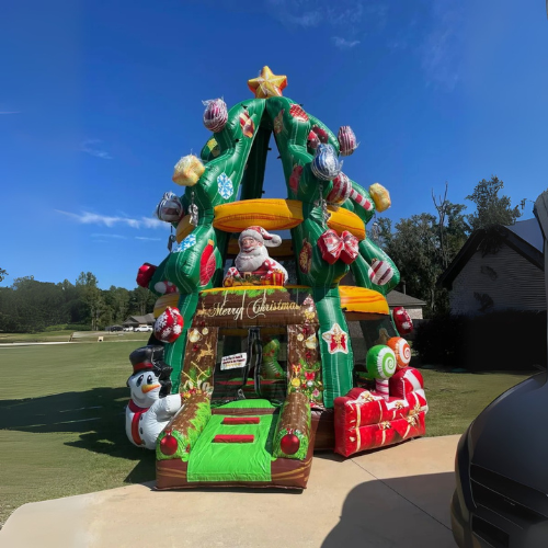 Inflatable Christmas Tree Bounce House Fun