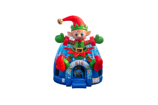 Elf-Themed Inflatable Bounce Dome Rental