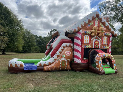 Gingerbread Bounce House Slide Combo Fun