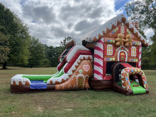 Gingerbread Bounce House Slide Combo Fun