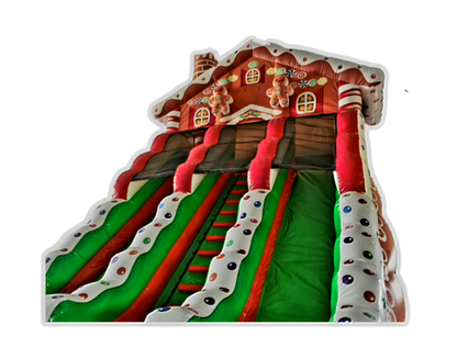 Double Lane Inflatable Christmas Slide