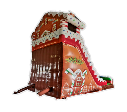 Double Lane Inflatable Christmas Slide
