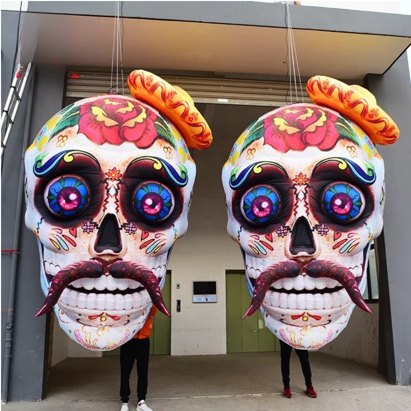 Halloween Inflatable Skull Decoration Prop