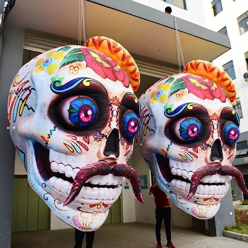 Halloween Inflatable Skull Decoration Prop