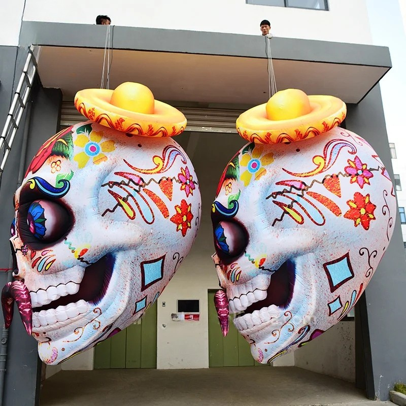 Halloween Inflatable Skull Decoration Prop