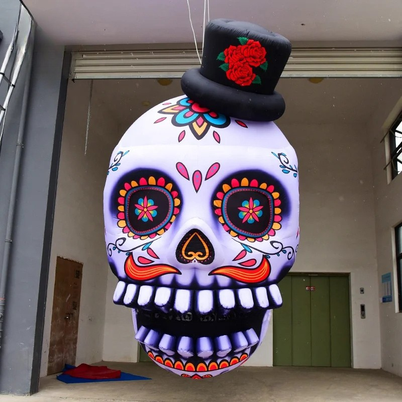 Halloween Inflatable Skull Decoration Prop