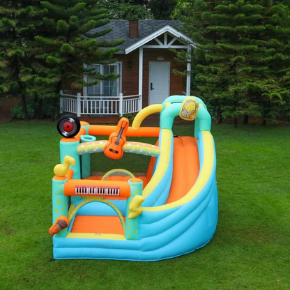 Music Theme Inflatable Bouncy Castle with Slide