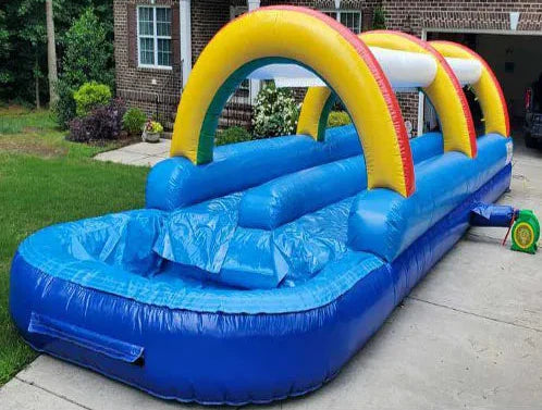 Double Lane Inflatable Slip and Slide Waterslide with Pool