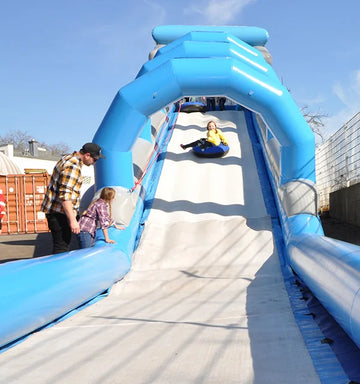 Tobogán Hinchable de Nieve, Pista Portátil para Deslizarse con Donas, Diversión al Aire Libre