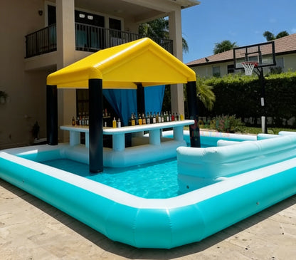 Inflatable Pool Bar PVC Durable Kids Outdoor