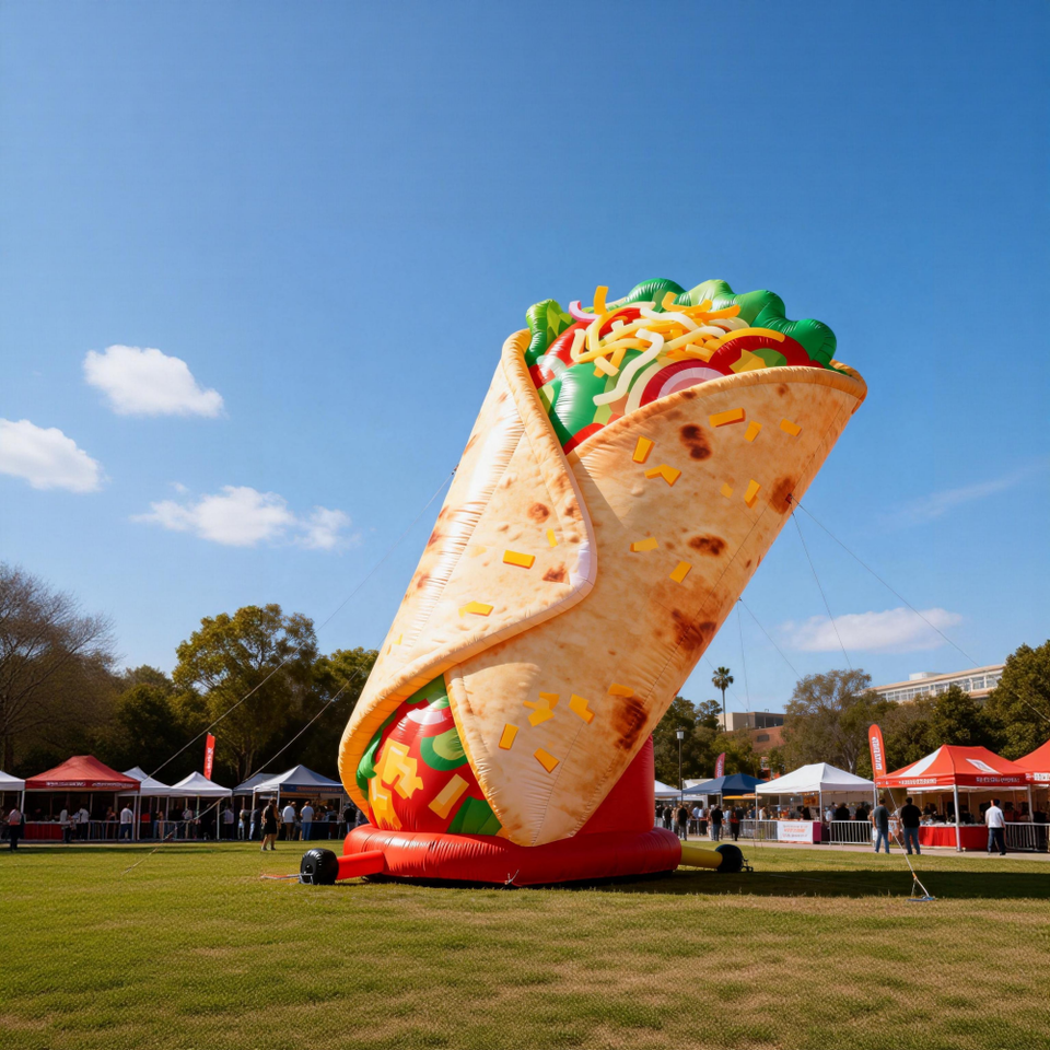 Giant Inflatable Burrito Taco Food Model Balloon for Promotions