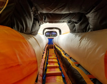 Inflatable Space Rocket Water Slide Fun