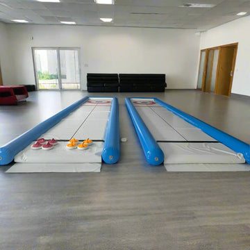 Aufblasbare Curlingmatte mit Steinen für jedes Alter