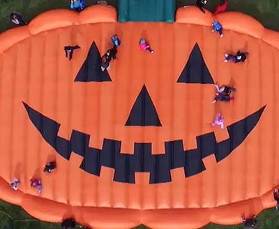 Halloween-Kürbis-Hüpfburg für Kinder