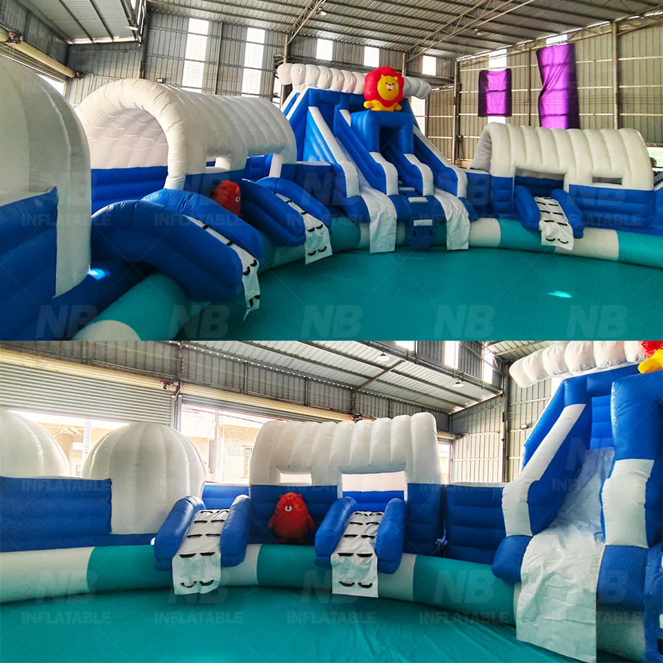 Giant Inflatable Water Park with Backyard Water Slide