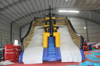 Tobogán acuático inflable comercial Barco Pirata para eventos