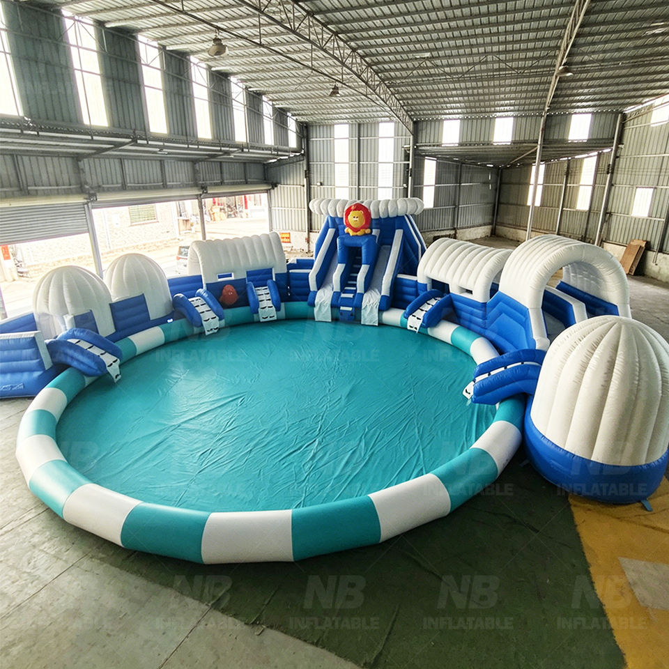 Giant Inflatable Water Park with Backyard Water Slide