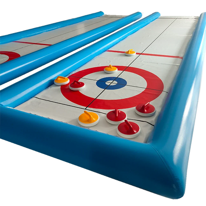 Inflatable Curling Mat with Stones for All Ages