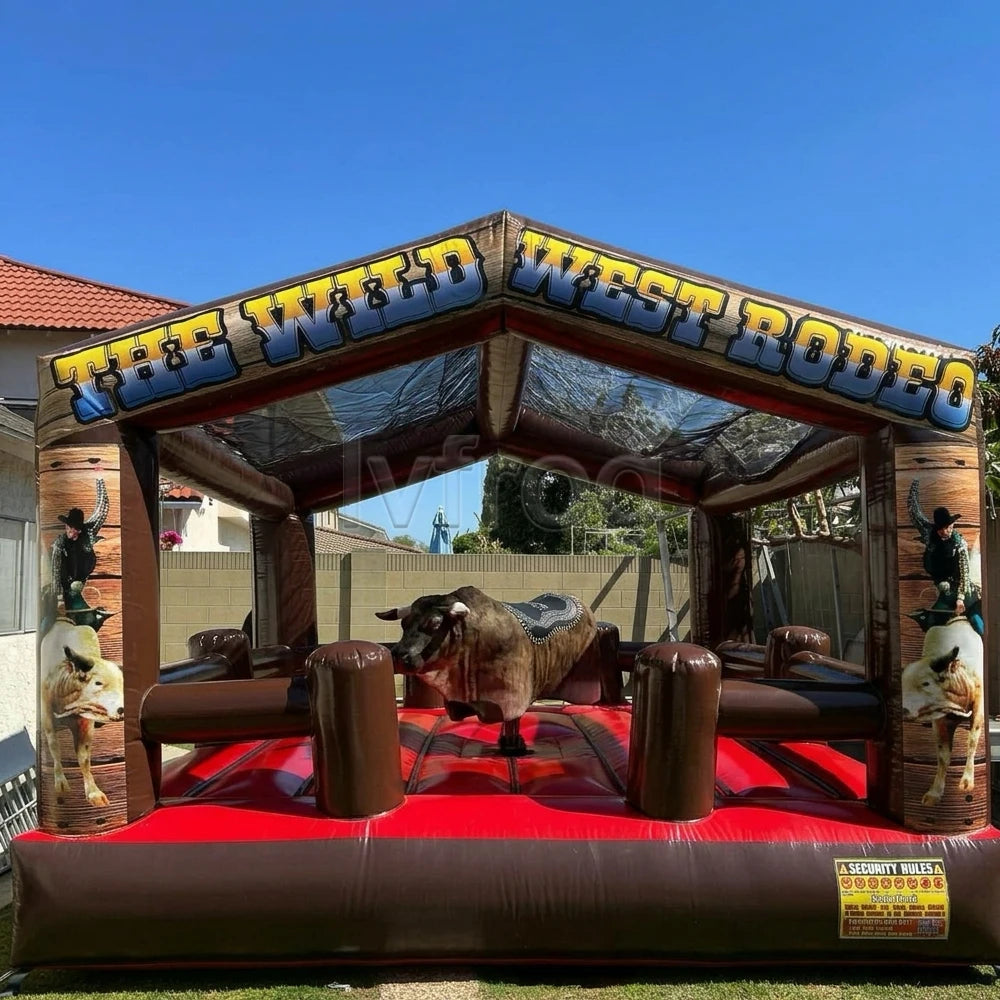 16.5 FT Inflatable Mechanical Bull with Ride Machine Amusements
