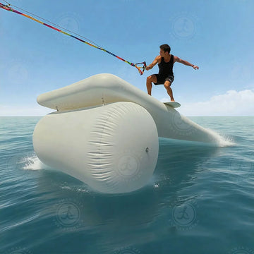 Plataforma de entrenamiento portátil hinchable para salto de wakeboard