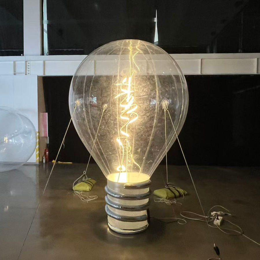 Interactive Inflatable Filament Light Bulb with Sensor LED Lighting