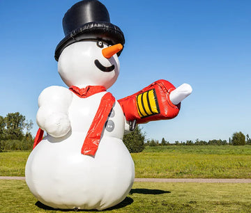 Maßgeschneiderter aufblasbarer Blasenschneemann zur saisonalen Miete