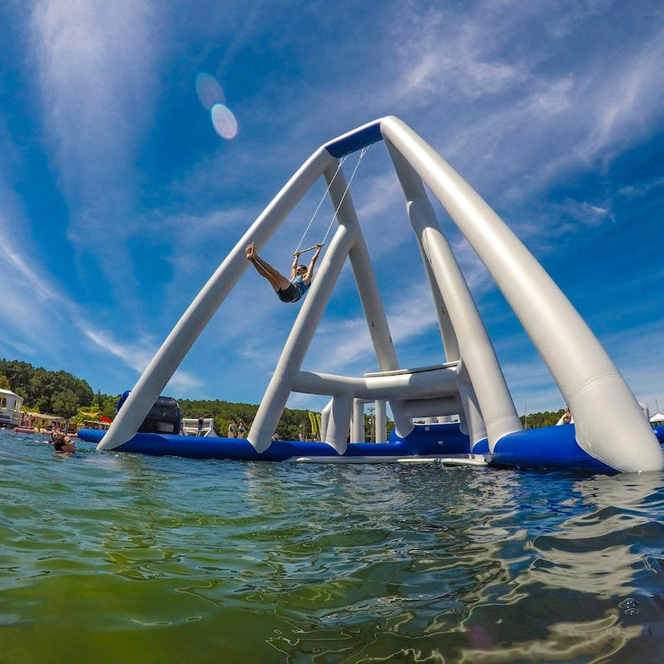 Multi Person PVC Inflatable Water Swing Tarzan Jump Game
