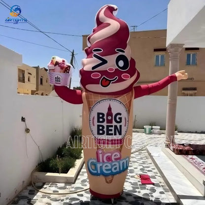 Premium 10 FT Ice Cream Waving Hand Air Dancer Balloon