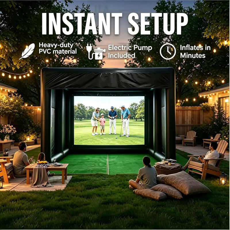 Portable Inflatable Golf Simulator Tent for Practice Swing