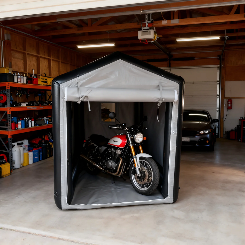 Inflatable Motorcycle Capsule Waterproof Easy Install Parking Shelter