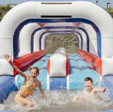 Tobogán Hinchable Deslizante con Piscina para Diversión en el Jardín